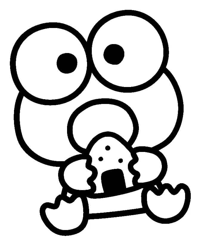 Keroppi rizsgolyókat eszik