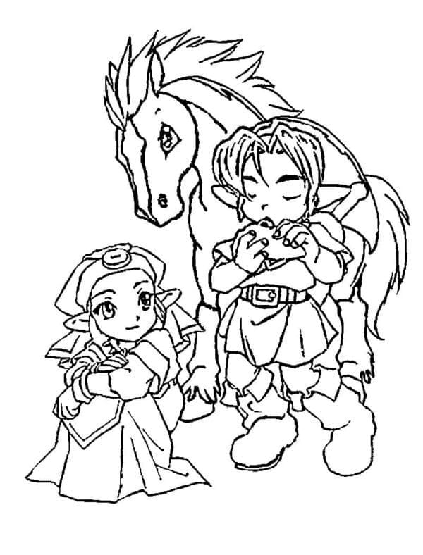 Link egy gyönyörű dallamot játszik szerelmének