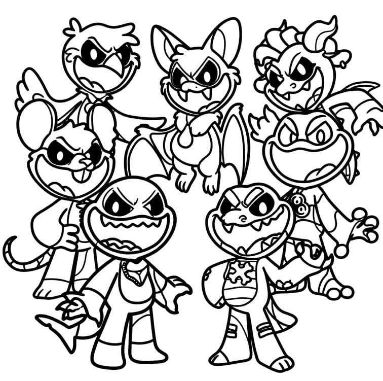 Nightmare Critters színezők