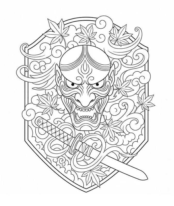 Oni Maszk Tetoválás