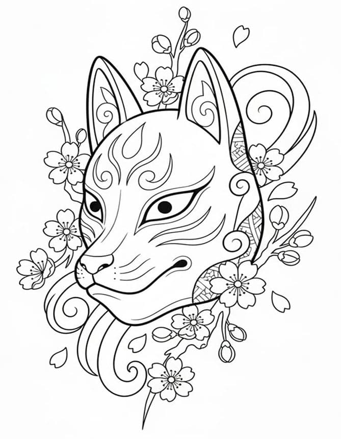 Róka szellem tetoválás