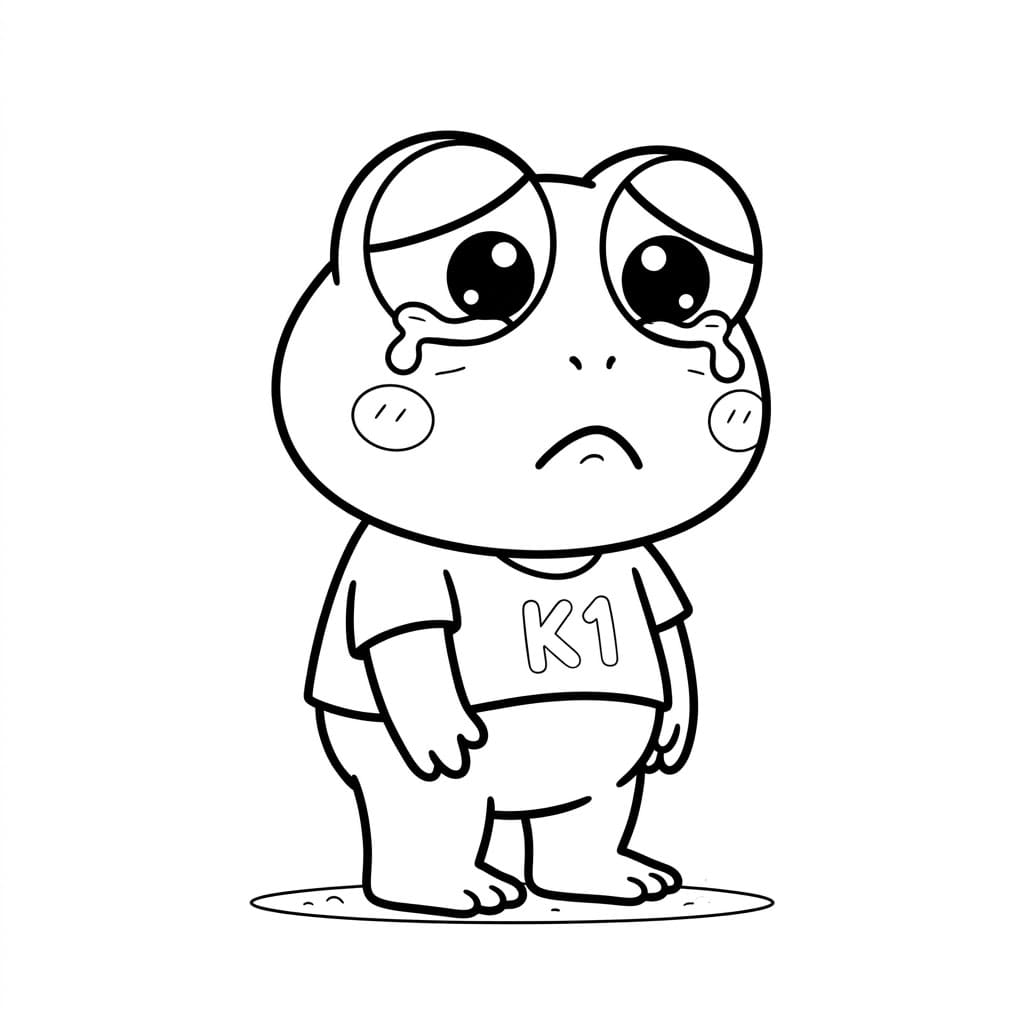 Szomorú Keroppi könnyekkel