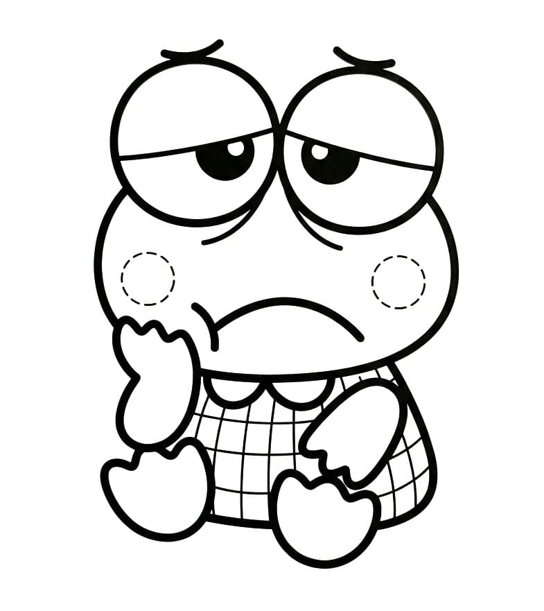 Szomorú Keroppi ülve