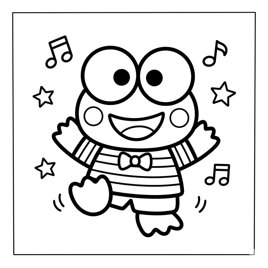 Táncoló Keroppi zenével