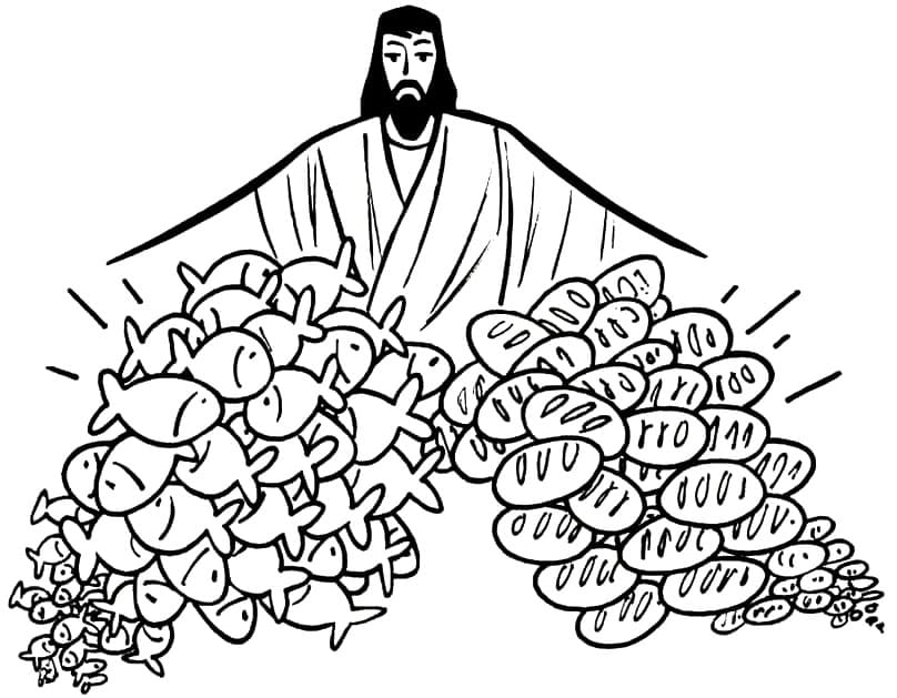 Biblia Jézus ötezer embert etet meg