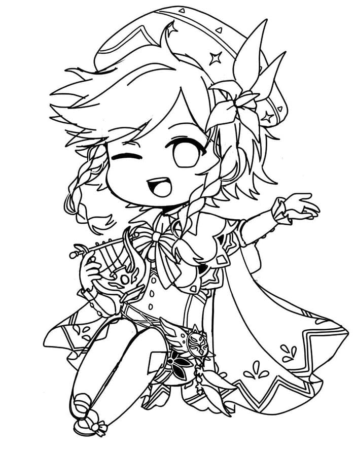 Chibi Venti a Genshin Impact játékban