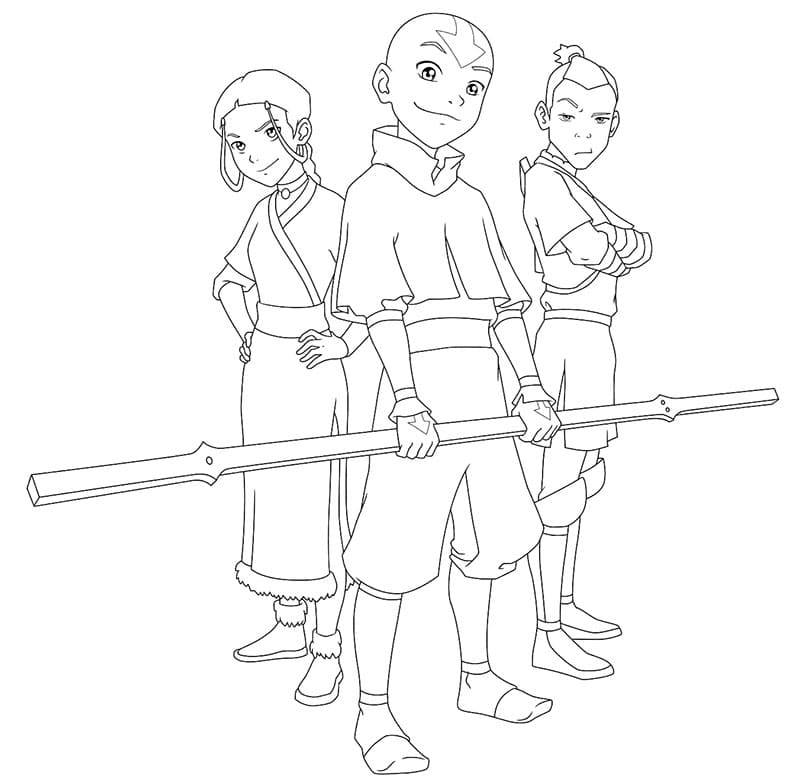 Katara, Aang és Sokka