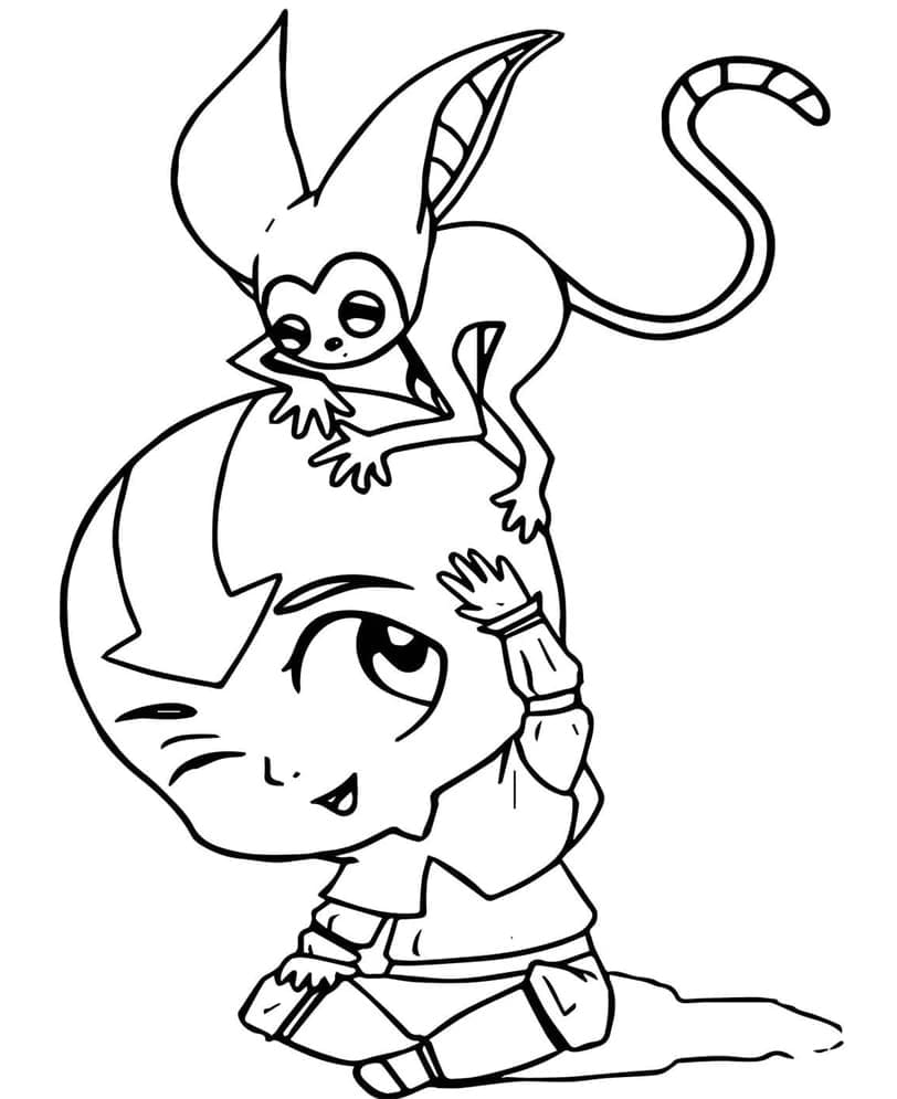 Kawaii Aang és Momo
