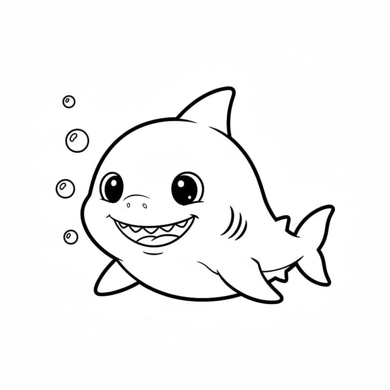 Baby Shark színezők