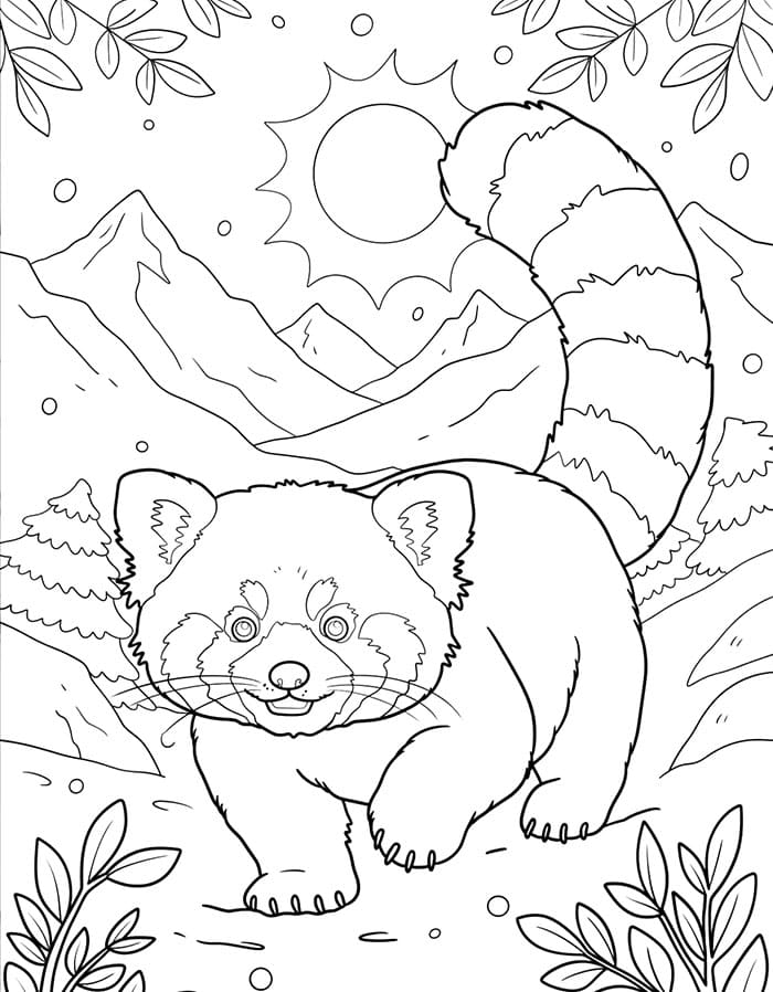 Mosolygó vörös panda