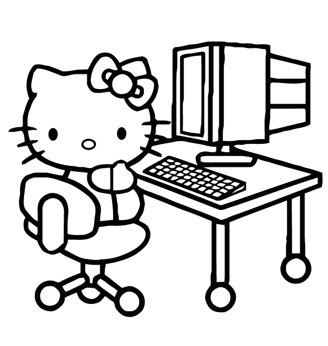 Számítógép és Hello Kitty