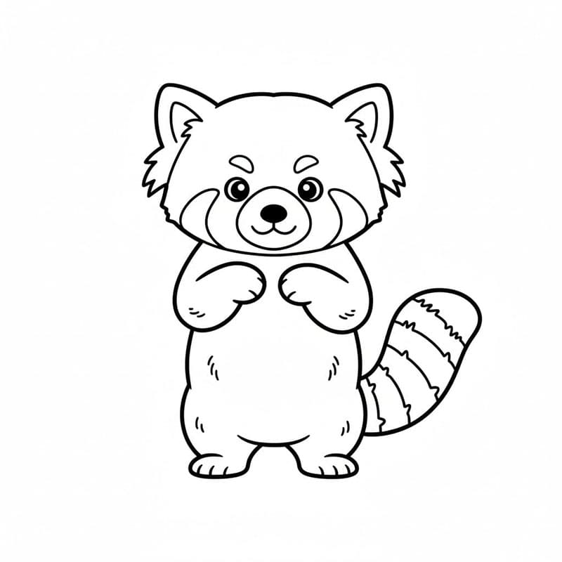 Vörös Panda ingyenesen nyomtatható