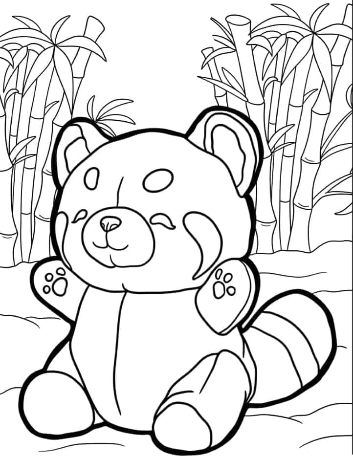 Vörös Panda Kawaii témával