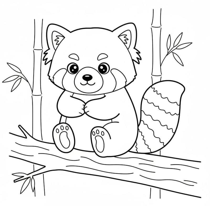 Vörös Panda nyomtatható