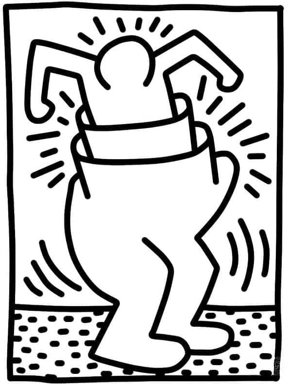 A pohárember, írta Keith Haring