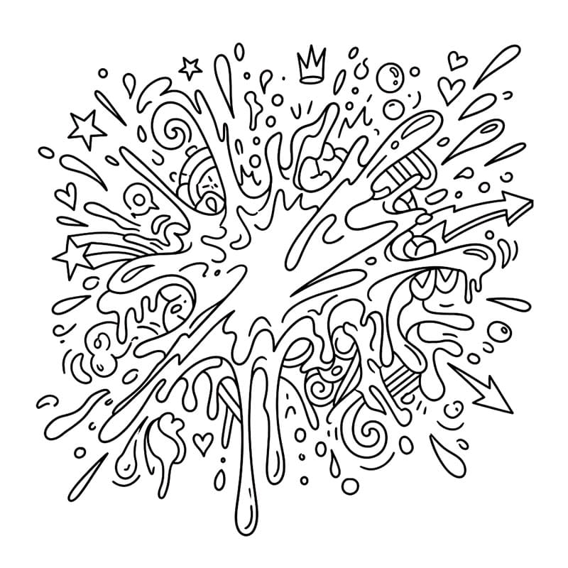 Graffiti festék splash design