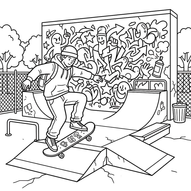 Graffiti gördeszka jelenet