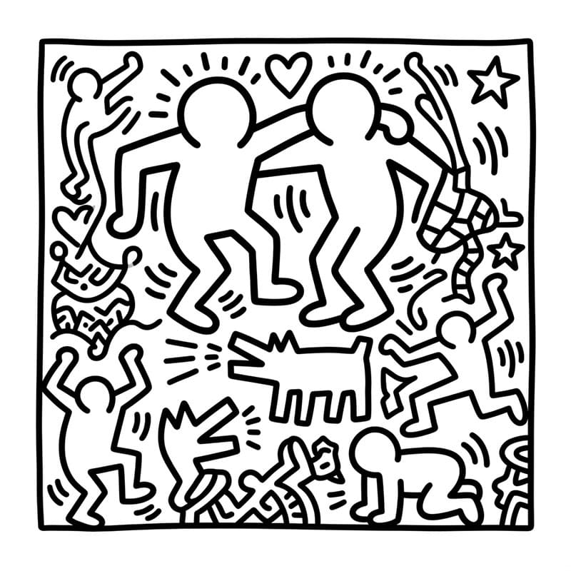 Keith Haring színezők
