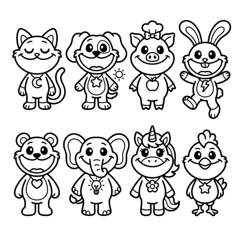 Nyomtatás Smiling Critters