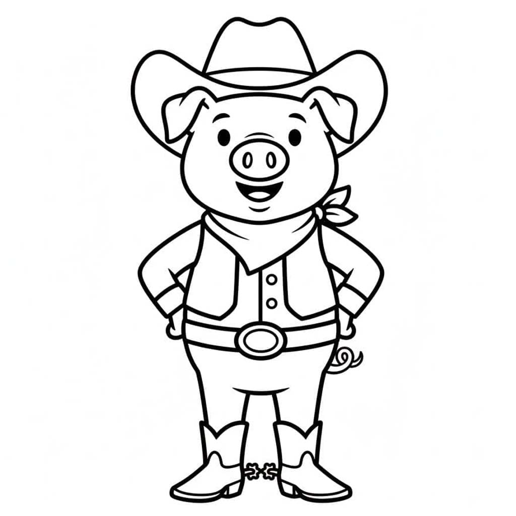 Cowboy ingyenesen nyomtatható gyerekeknek