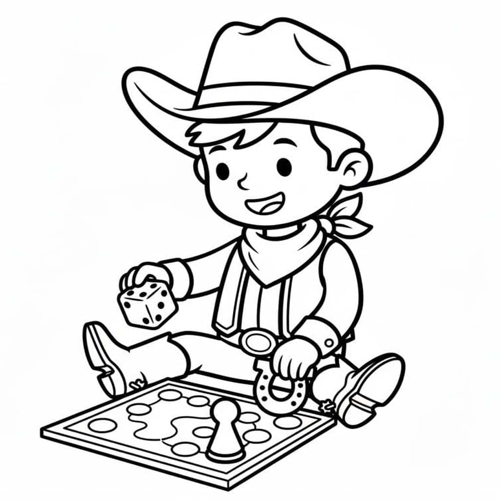Cowboy ingyenesen nyomtatható könnyen