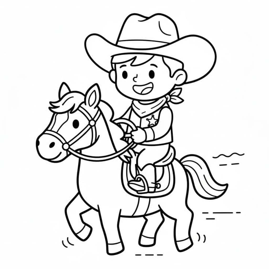 Cowboy nyomtatható gyerekeknek