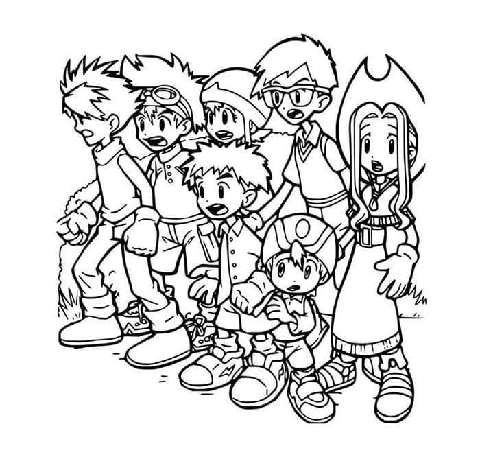 Digimon ingyenesen nyomtatható gyerekeknek
