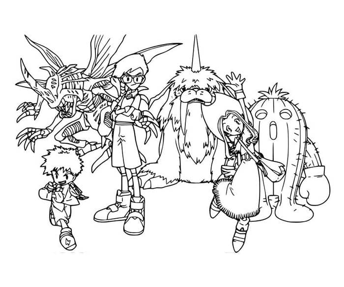 Digimon nyomtatható gyerekeknek