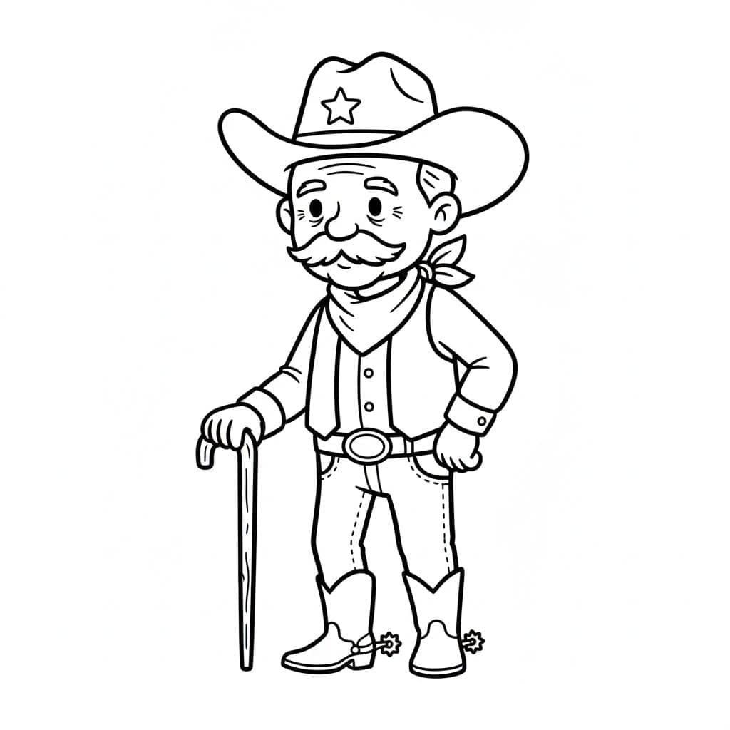 Döntetlen Cowboy ingyenesen nyomtatható alapvető