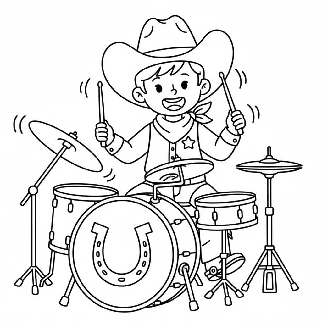 Döntetlen Cowboy ingyenesen nyomtatható könnyen