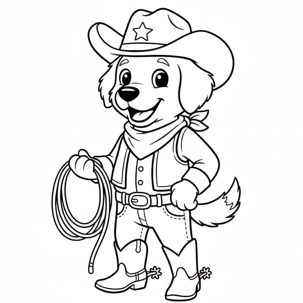 Döntetlen Cowboy nyomtatható gyerekeknek