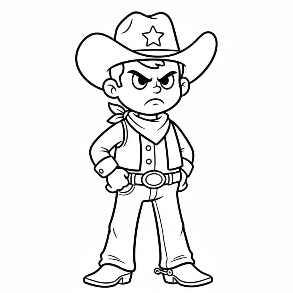 Döntetlen Cowboy nyomtatható könnyen