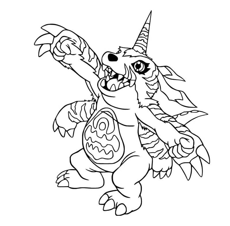 Döntetlen Digimon nyomtatható gyerekeknek