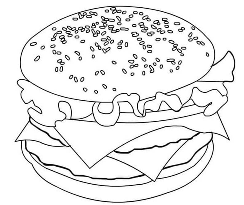 Döntetlen Hamburger ingyenesen nyomtatható alapvető