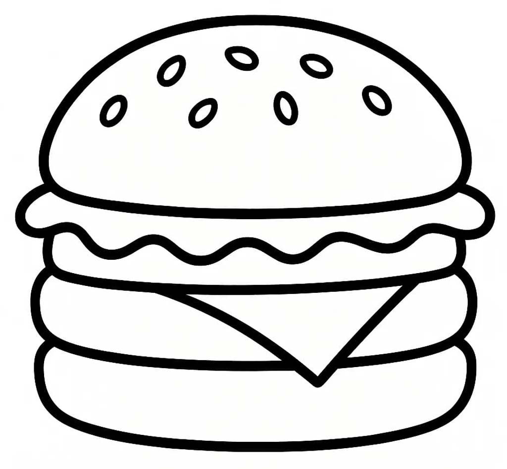 Döntetlen Hamburger ingyenesen nyomtatható könnyen