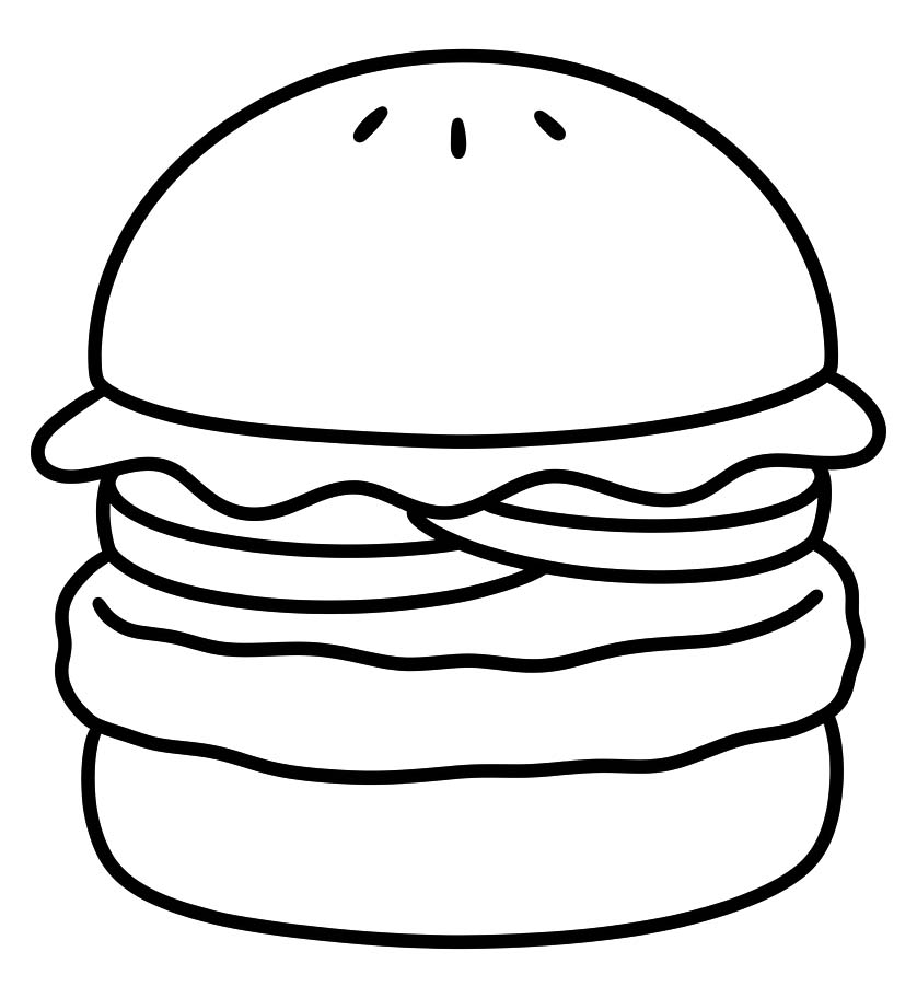 Döntetlen Hamburger ingyenesen nyomtatható