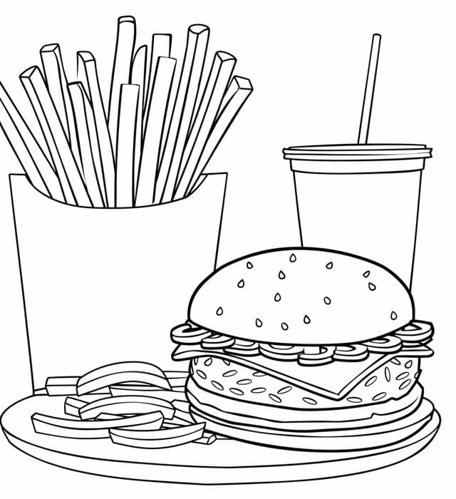 Döntetlen Hamburger nyomtatható könnyen
