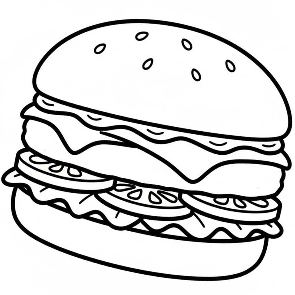 Döntetlen Hamburger nyomtatható