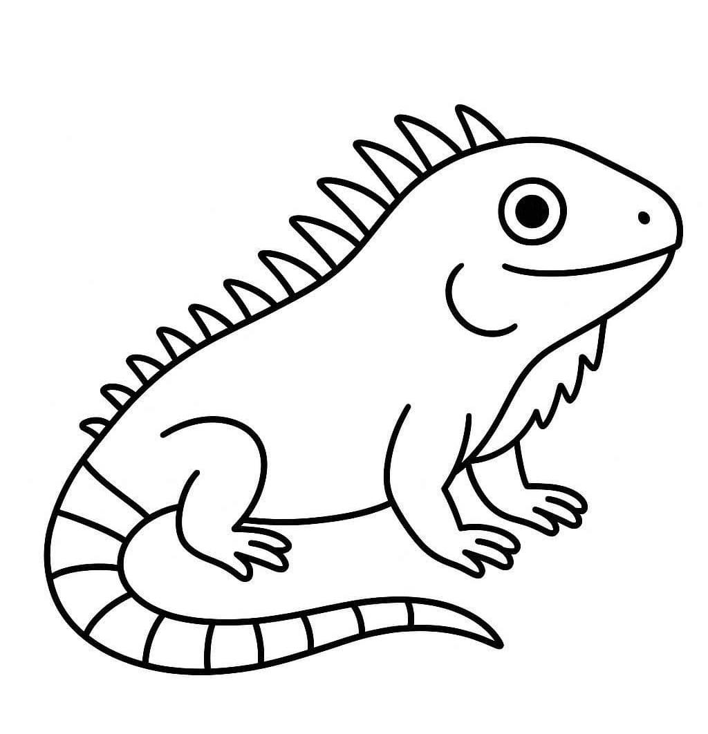 Döntetlen Iguána nyomtatható gyerekeknek