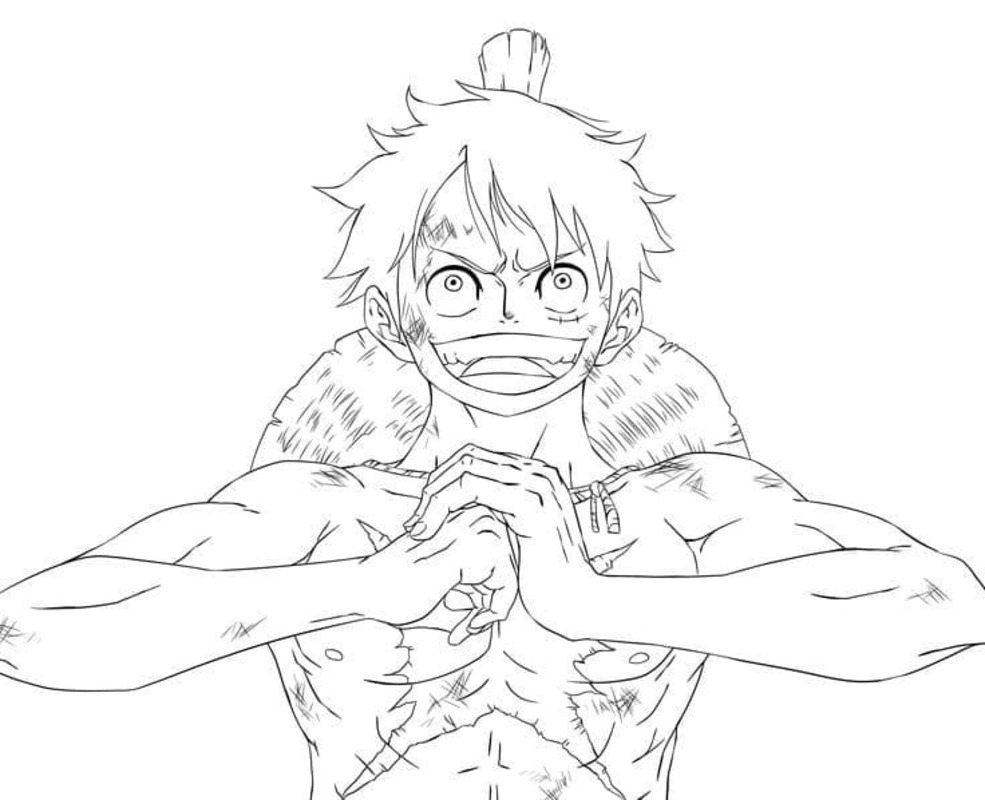 Döntetlen Luffy ingyenesen nyomtatható könnyen