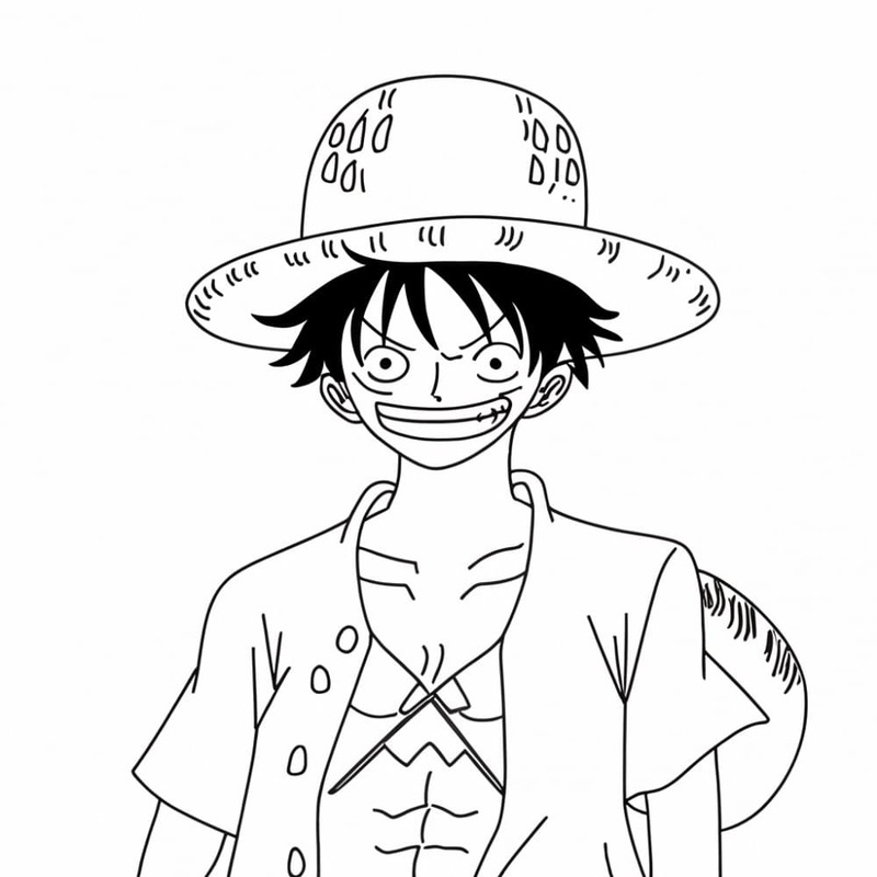 Döntetlen Luffy ingyenesen nyomtatható