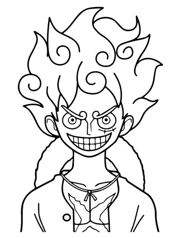 Döntetlen Luffy nyomtatható egyszerű
