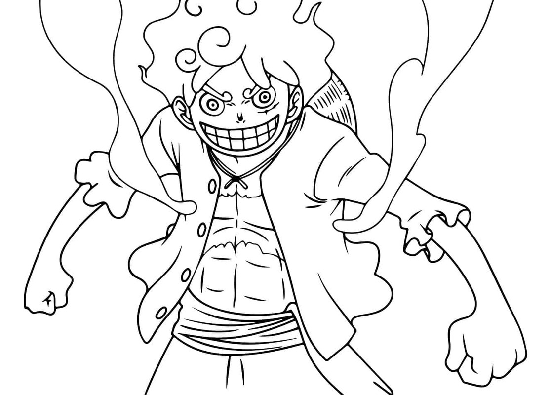 Döntetlen Luffy nyomtatható gyerekeknek