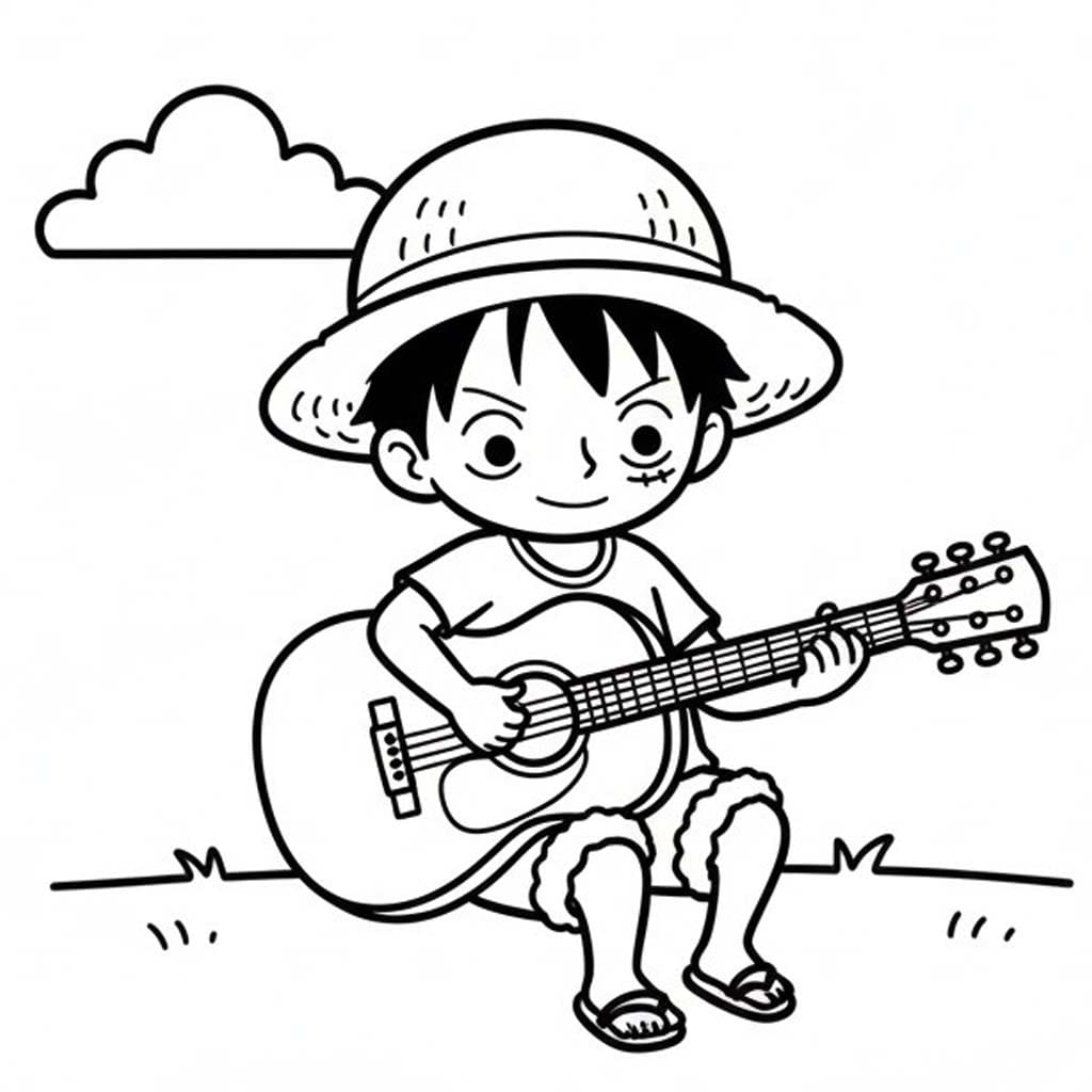 Döntetlen Luffy nyomtatható könnyen