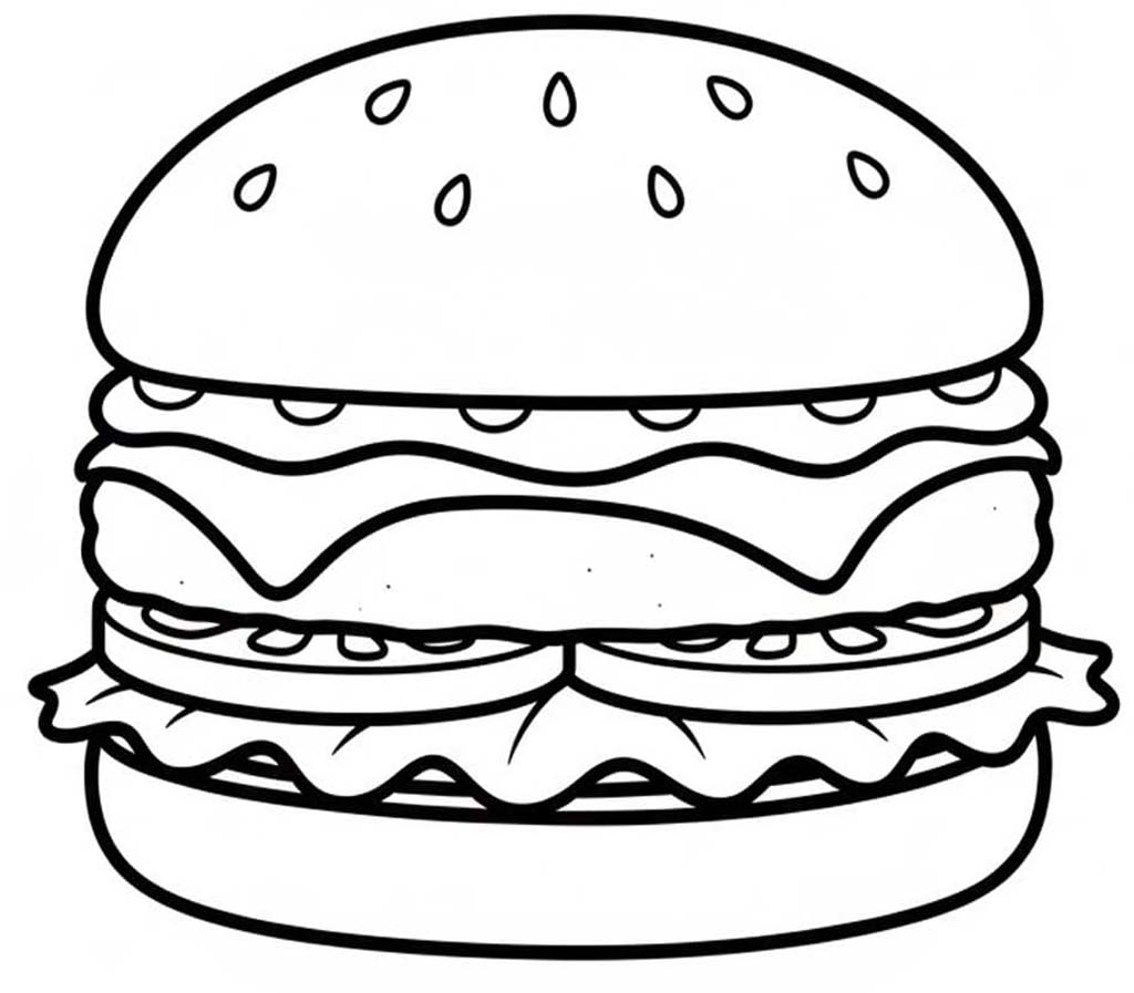 Hamburger ingyenesen nyomtatható alapvető