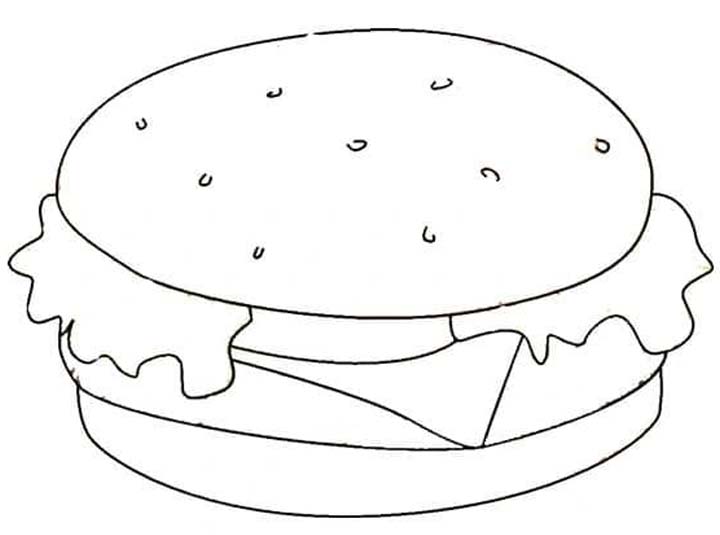 Hamburger ingyenesen nyomtatható gyerekeknek