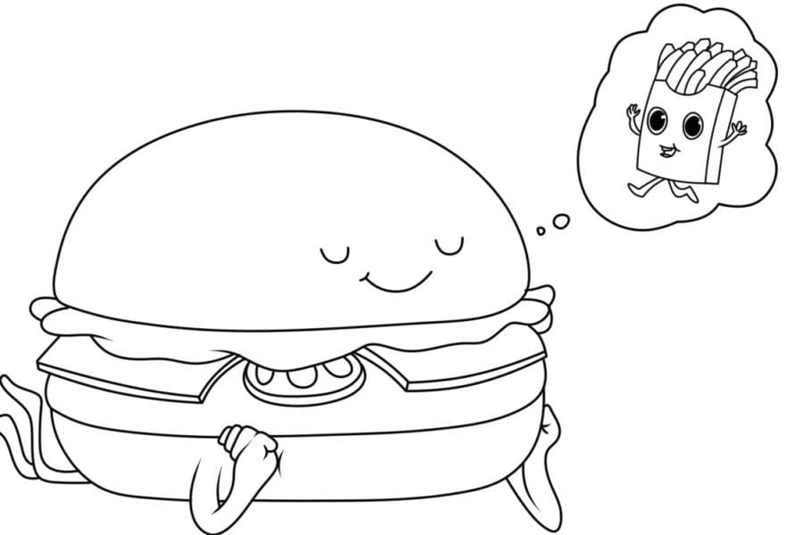 Hamburger ingyenesen nyomtatható könnyen