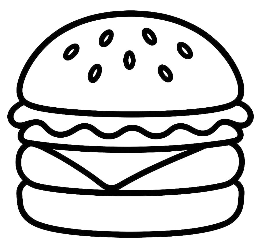 Hamburger nyomtatható egyszerű