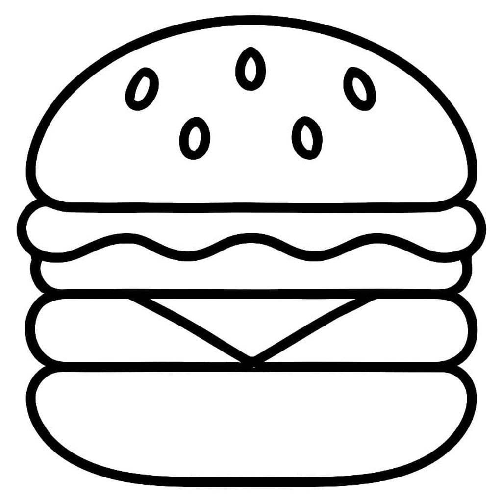Hamburger nyomtatható gyerekeknek