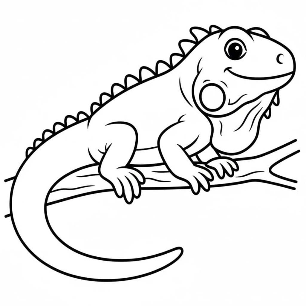 Iguána színező
